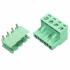 4 Pin Combicon Connector Male and Female Set Close 5.08mm
